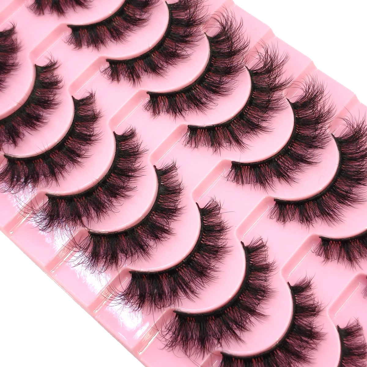 10 pares mix cílios vison fofo dramático cílios postiços naturais longos falso vison fino cílios falsos olhar como extensão xh01
