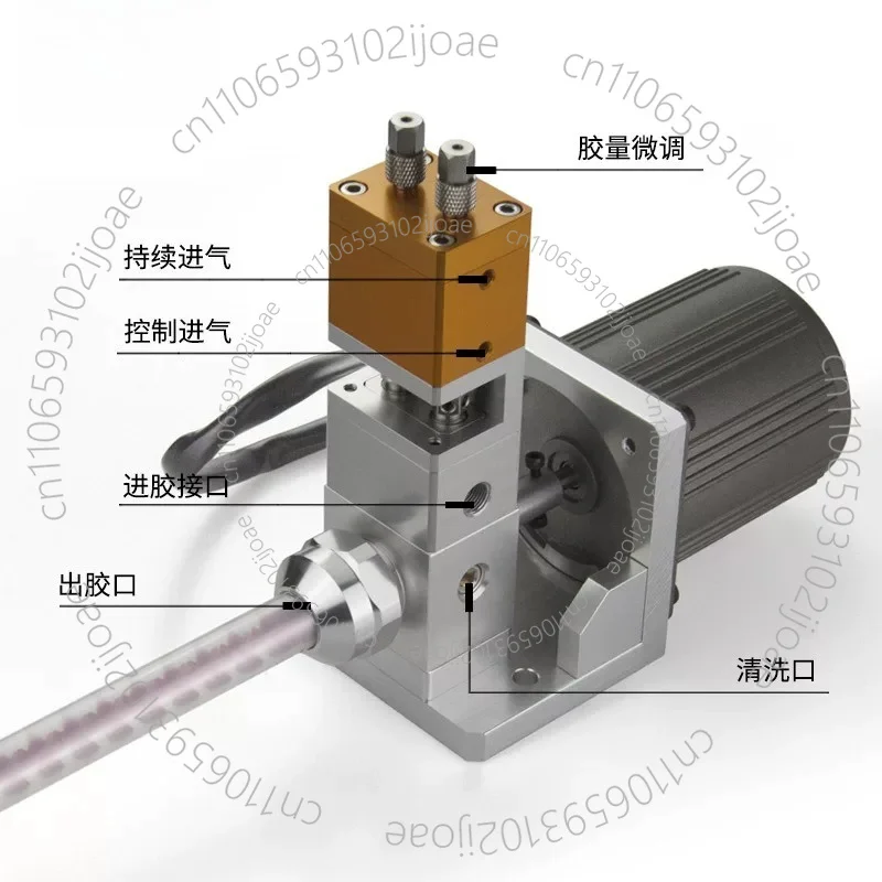 BF-115 Agitating Electric Dispensing Valve with Motor—AB Two-Component Dispensing Valve with Adjustable Proportions