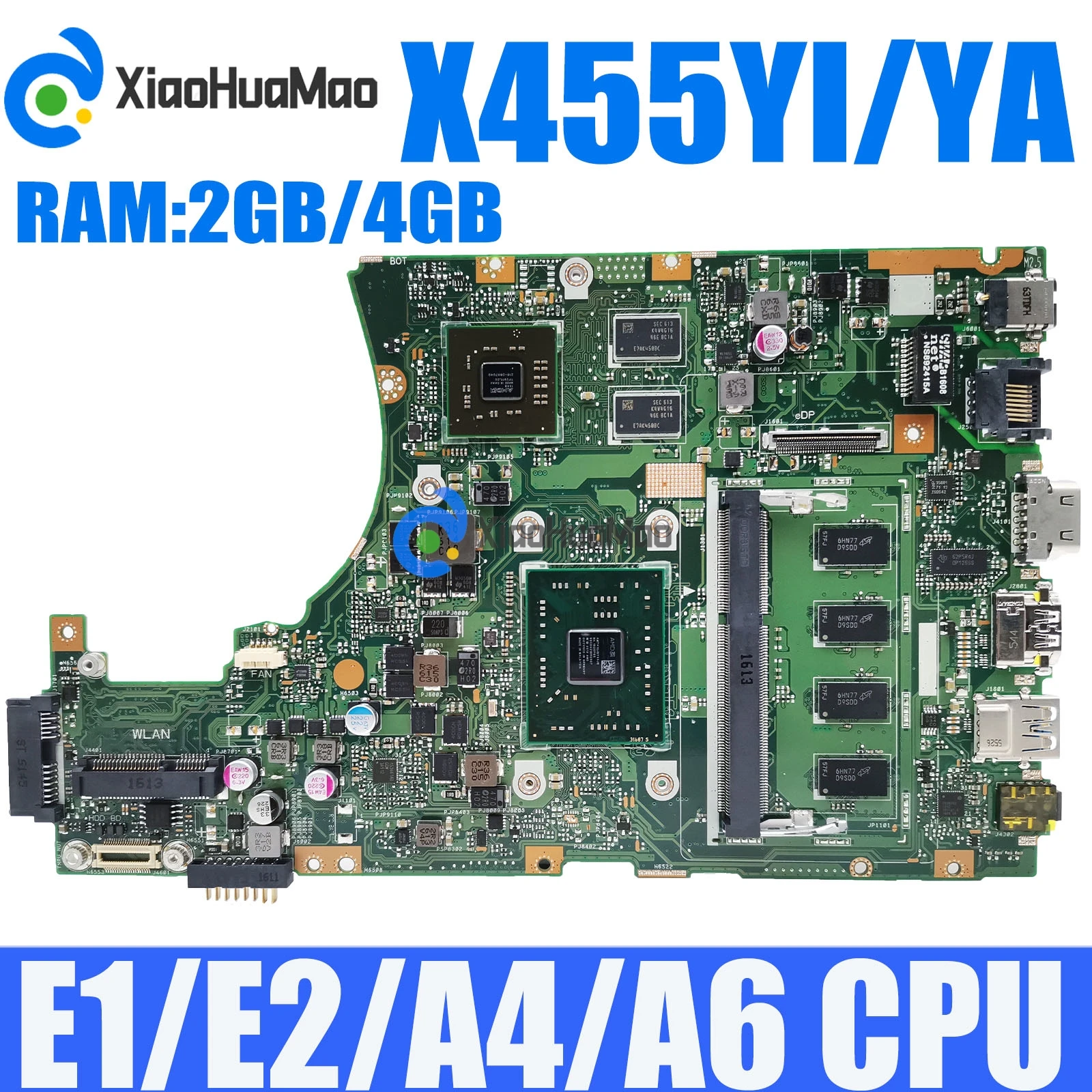 

X455YI с процессором E1/E2/A4/A6 2G/4G RAM UMA/PM Материнская плата ASUS X455YI X455Y X455YA A455Y A455YI материнская плата для ноутбука 100% ТЕСТ ОК