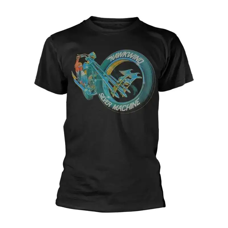Men's Hawkwind Silver Machine T-shirt X-Large Black