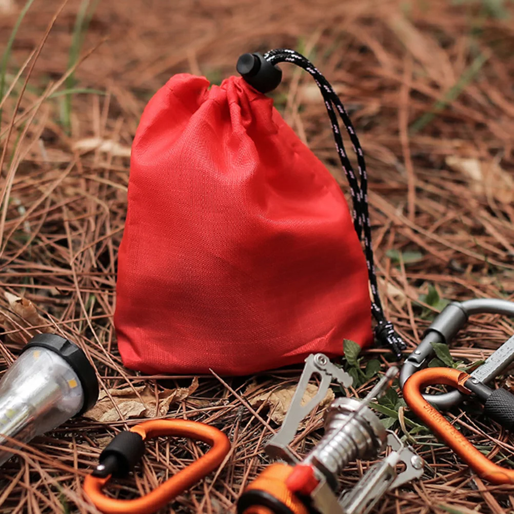 

4Pcs Outdoor Drawstring Storage Bags Portable Multifunctional Pouches for Camping Travel Jewelry Cosmetics Organizing