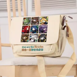 Anime Library of RuinaCanvas Bolsa Escola, Unisex Messenger Bag, Moda Bolsa de Ombro, 2608