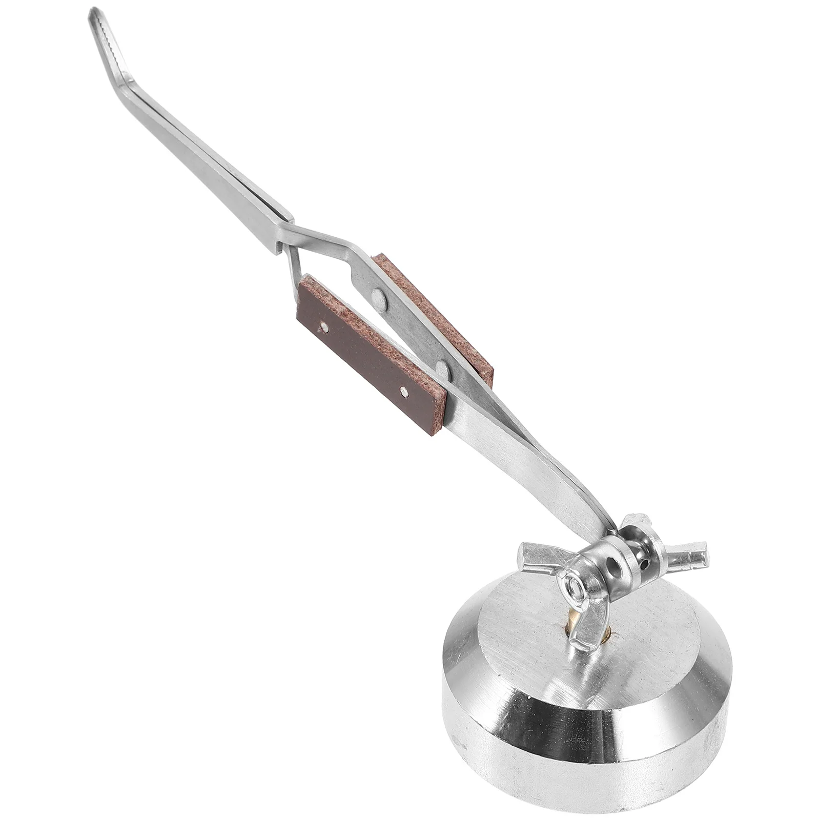

Third Hand Desktop Bent Nose Tweezer Soldering Welding Tool Jewelry Making Clamp Stable Heavy Duty Carbon Steel Precision