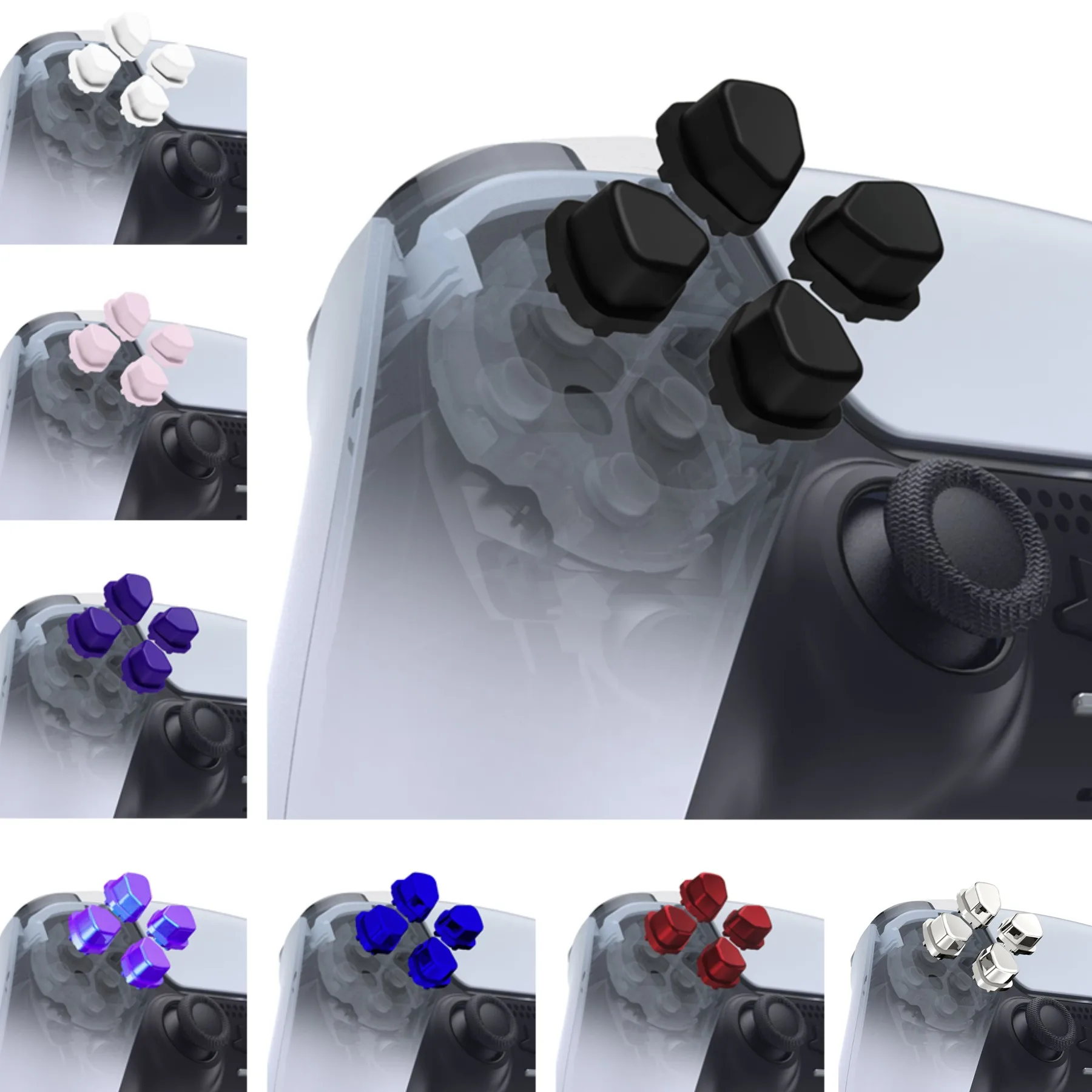 

eXtremeRate Ergonomic Split Dpad Buttons (SDP Buttons) Compatible with ps5/ps5 EDGE, Compatible with ps4 All Model Controllers