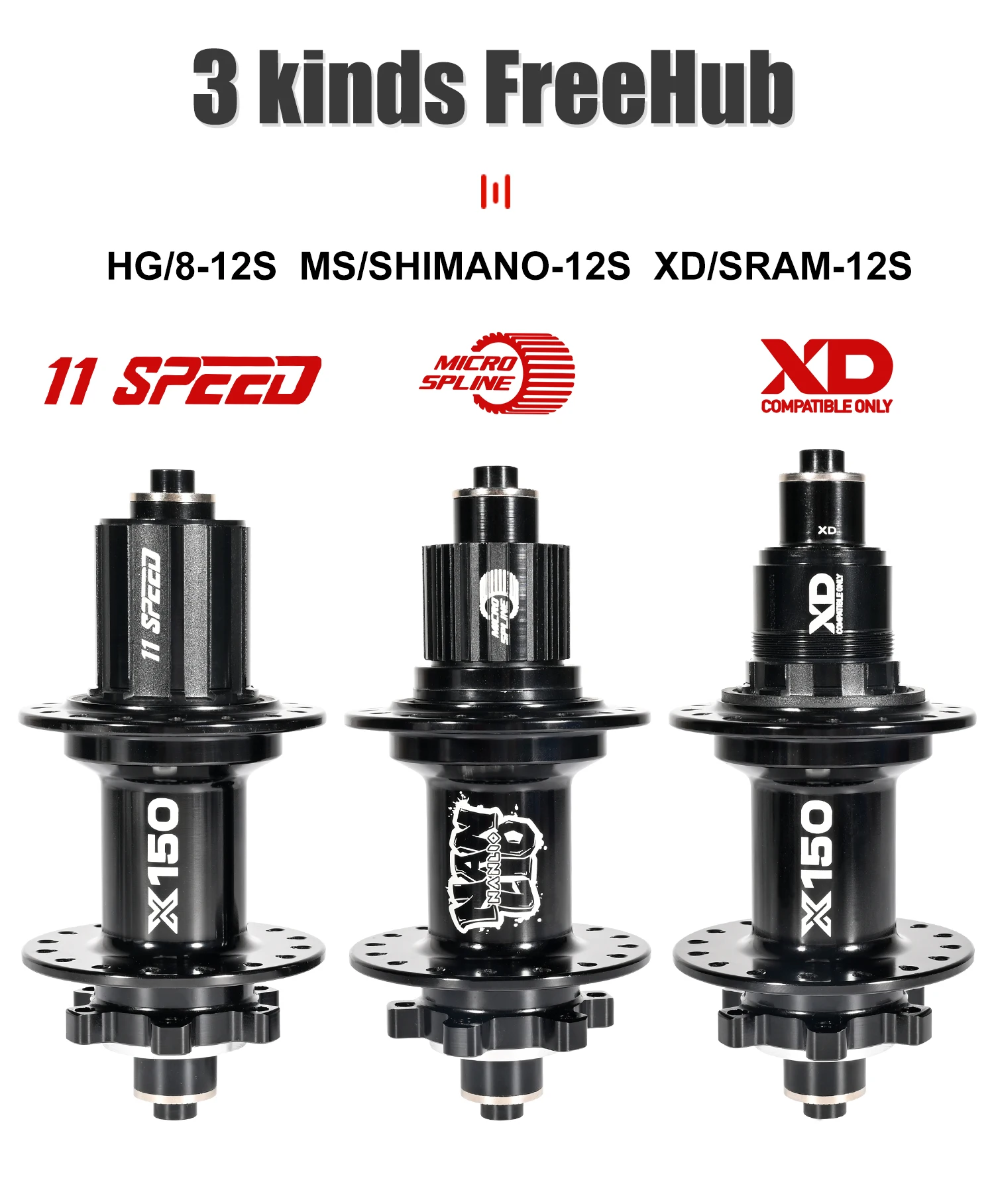 Rennrad naben für Kies fahren vordere Hinterrad naben Nanlio x150 142x12mm x 12mm 28 32 36 Löcher hg nx sx ms 11 12-Gang 6 Sperrklinken – Detail 7