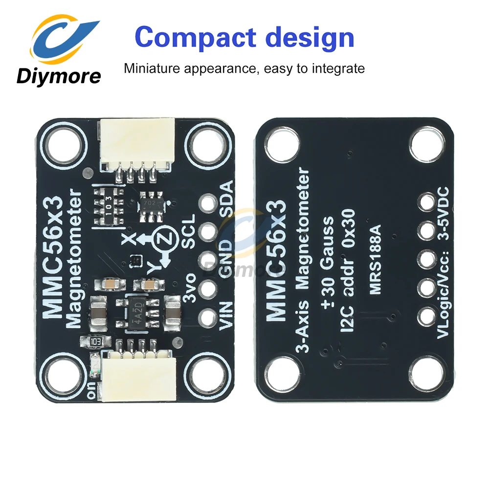 MMC5603 High Precision Three-Axis Magnetometer Module with 20Bit Output Plug and Play for Drone Navigation STEM