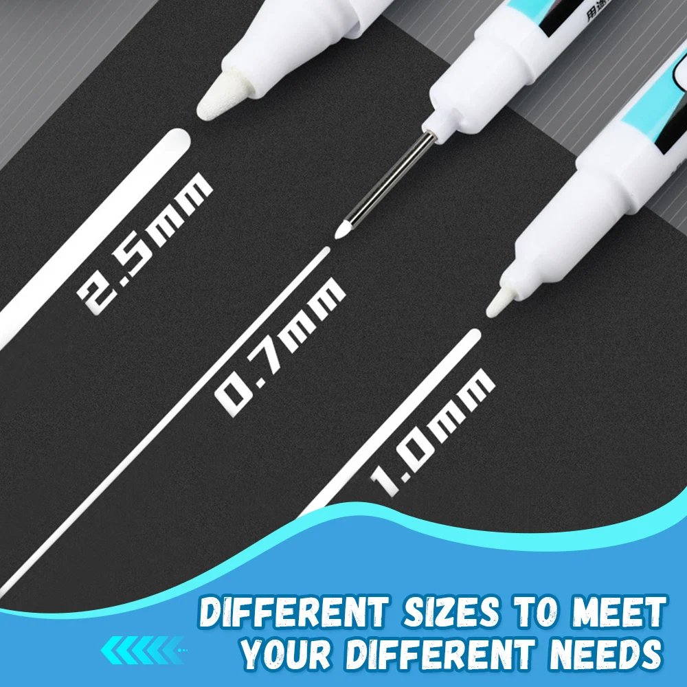 1/4 stücke Marker Stift Graffiti Weiß, Ölige Wasserdichte Permanent Lange Kopf Bleistift Holzbearbeitung Kreide DIY Filz Spitze Marker für Farbe Werkzeug