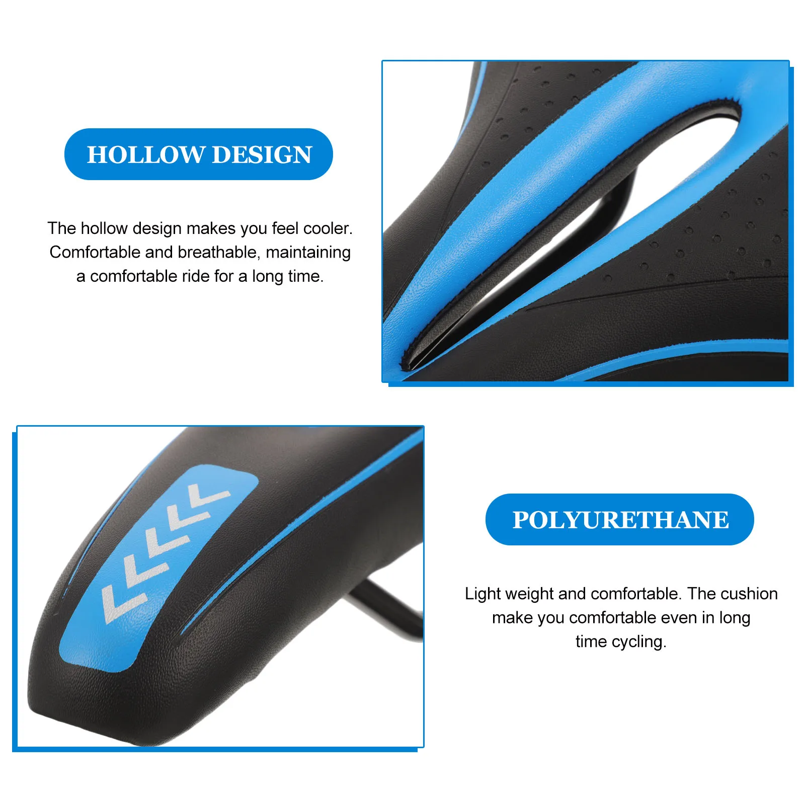 

Fashion Bike Seat Comfortable Cushion Pad For Road Bicycle Ergonomic Shockproof Lightweight Hollow Design