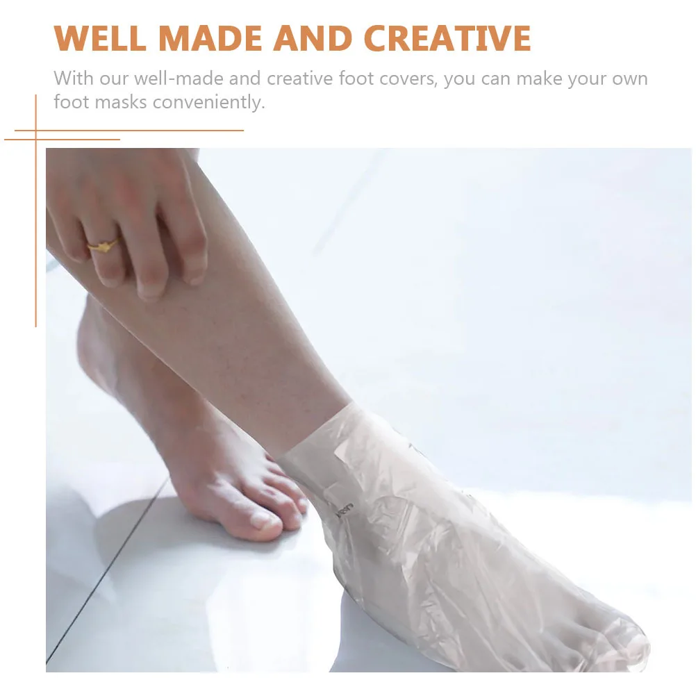 

100Pcs Foot Mask Covers Premium Disposable Waterproof Breathable Moisturizing Shoe for Home and Salon Use