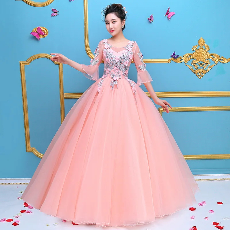 Dostosowane modne suknie balowe Quinceanera sukienki aplikacje tiulowe balowe suknie na przyjęcie urodzinowe formalne Vestido De 15 Anos Sweet 16