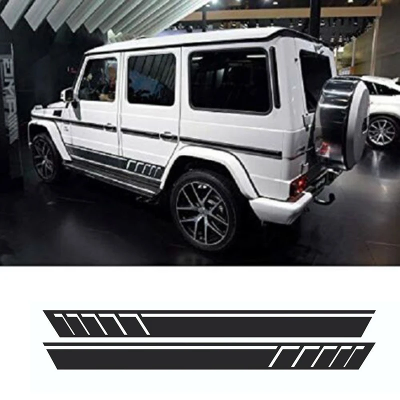 A30P-Car Side Sticker Stripe Sticker For Mercedes Benz G55 G63 AMG W463 G Class