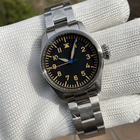 STEELDIVE Men Pilot Watch 39mm Sport Retro Automatic Mechanical Wristwatch 200M Waterproof C3 Luminous Sapphire NH35 Onion Crown