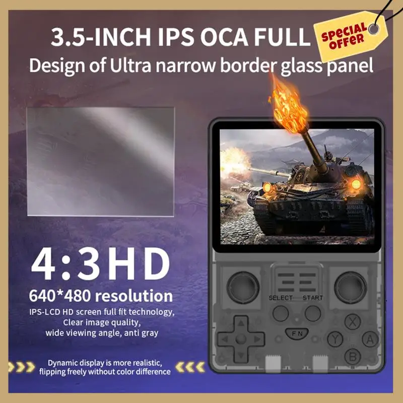 RGB20S Retro Video Game Console 3.5Inch Screen Open Source System Handheld Video Players Children's Gifts-WMAN