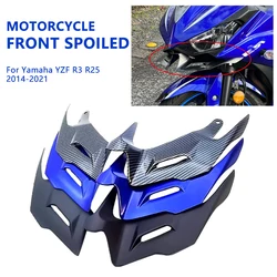 Motorcycle ABS Front Fairing Winglet For Yamaha YZF R3 R25 2014-2021 Front Aerodynamic Fin Windshield Fairing Wing Shell Cover