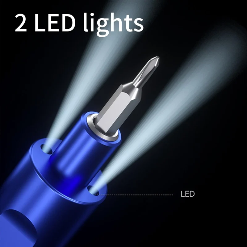A74E-ES240 Electric Screwdriver Tool Kit With 24Pcs A2 Alloy Steel Bits LED Lighting For For Computer Phone Dismantling Repairs