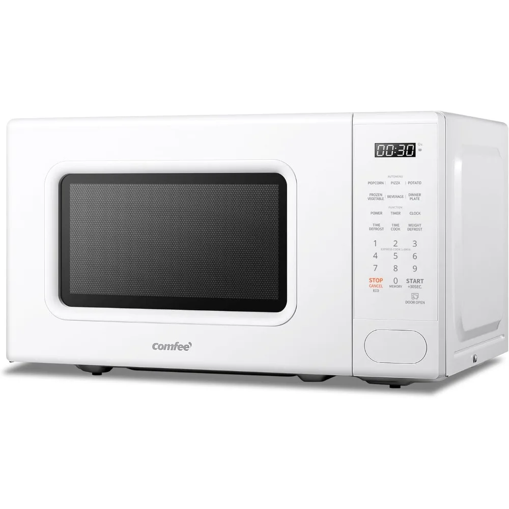 Retro Microwave with 11 power levels, Fast Multi-stage Cooking, Turntable Reset Function Kitchen Timer, Speedy Cooking