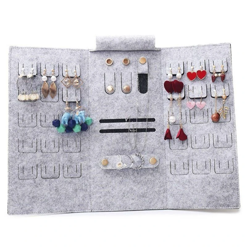 

Roll Up for Case Travel Jewelry for Necklaces Earrings Rings