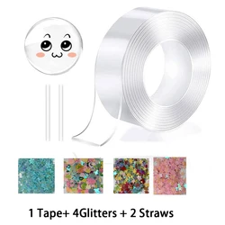 Nano Tape Bubble Kit Double Sided Tape Plastic Bubbles Balloon Two Sided Tape for  DIY Craft Kit Party Favors and Fidget Toys