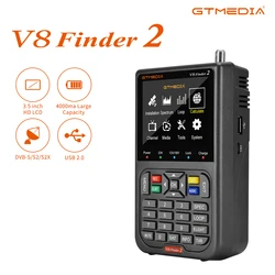 GTMEDIA V8 Finder2/Pro2 + sac de compteur satellite DVB-S/lt/ S2X 1080P écran TFT LCD haute définition 3,5 pouces H.264 vs WS-6933