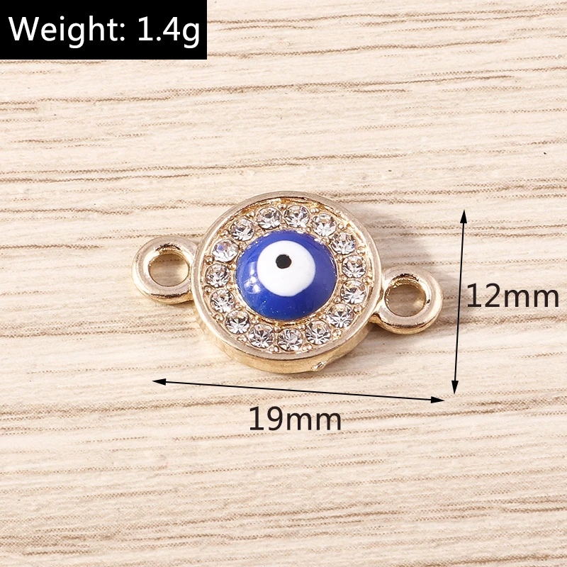 Tusember 10 Stück Boho-Kristall-Anhänger mit türkischem bösen Blick für die Schmuckherstellung, DIY-Ohrringe, Halsketten, Armbänder, Zubehör, Kunsthandwerk – Detail 7