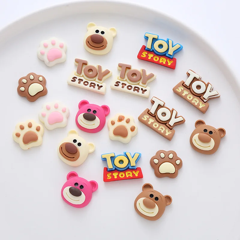 

5 шт., клубничный медведь, голова кошачьего когтя, аксессуары из смолы, оптовая продажа, кремовый клей, сделай сам, автомобильные аксессуары, аксессуары для обуви с отверстиями