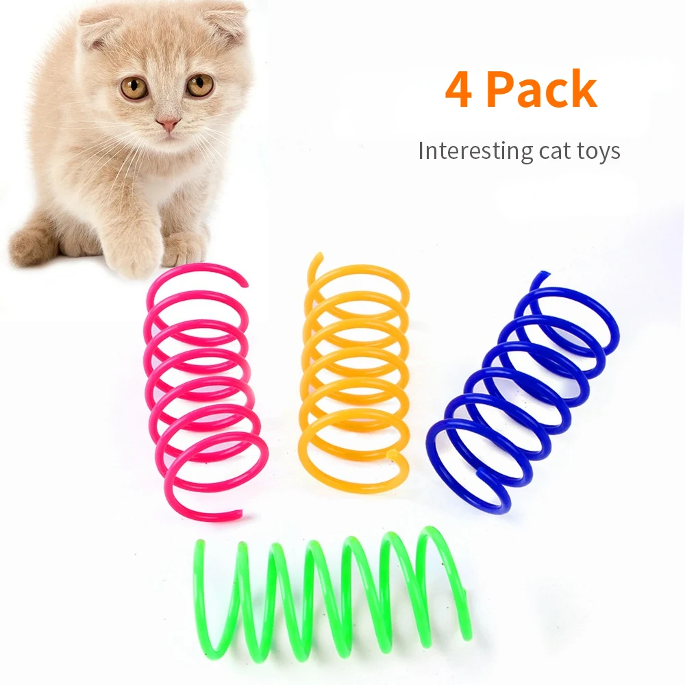 

4/8/16/20 Pack Kitten Cat Toys Interactive Cat Spring Toy Colorful Springs Cat Pet Toy Coil Spiral Springs Pet Products for Cats