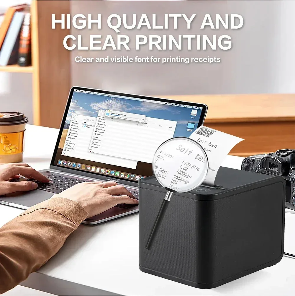 Xprinter 200 مللي متر/ثانية طابعة إيصالات حرارية 80 مللي متر مع قاطع تلقائي USB أو USB + إيثرنت طباعة إيصالات لمتجر حليب الشاي SupperMarket #2
