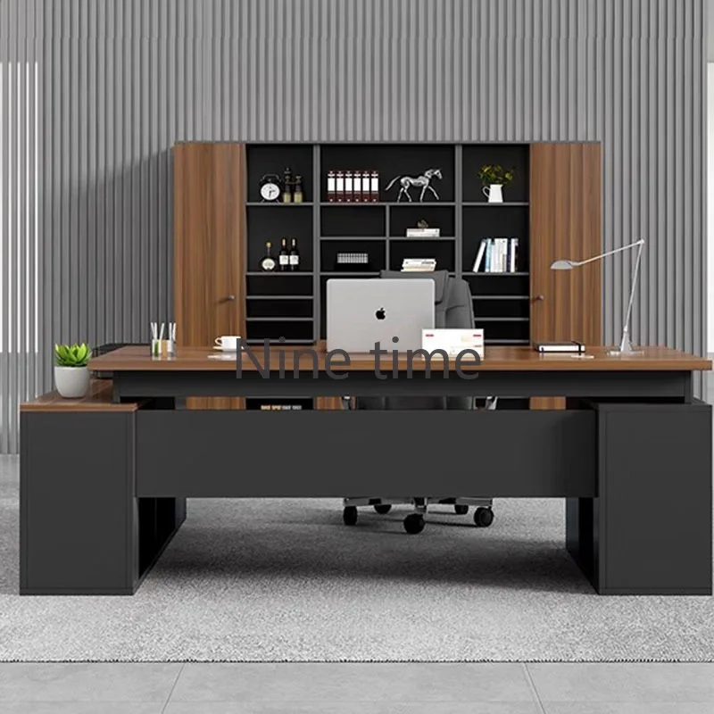 Floor Gaming Office Desk Conference Adjustable Height Drawer Computer Desk Storage Bookshelf Escritorio Oficina Desk Furniture