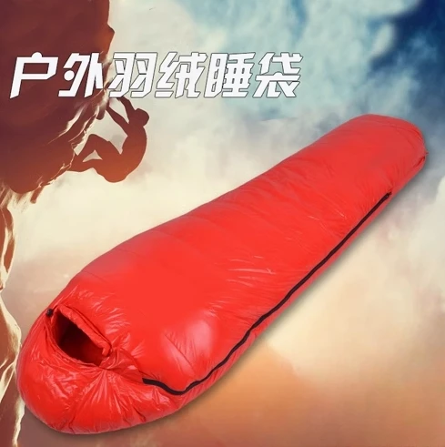 Ultra Lightweight Down Sleeping Bag Outdoor Adult Spring Autumn Winter Mountaineering Camping Cold Protection