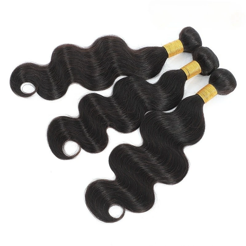 Körperwelle, Echthaar-Webbündel, 1 Stück, natürliche Farbe, dichtes Haar mit vollem Ansatz, Haarverlängerung für schwarze Frauen, Party, Salon, natürlicher Look – Detail 3
