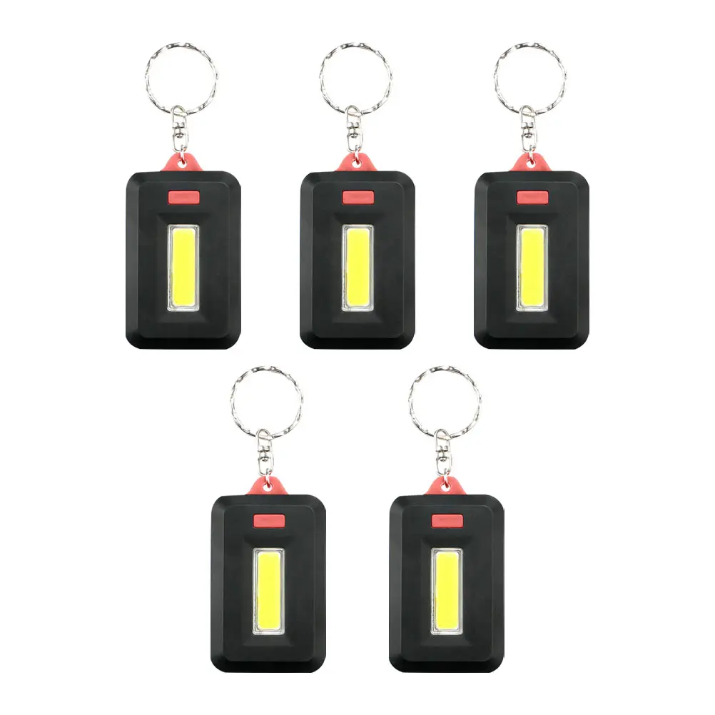 

5 Pcs Carabiner LED Key Chain Flashlight Outdoor Safety Lamp for Camping Hiking Emergency Keychain Torch for Kids