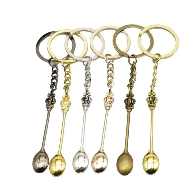 Mini Spoon Keychain Lightweight Teaspoon Pendant Key Ring for Filling Salt Vials Portable Small Tool for Travel Use
