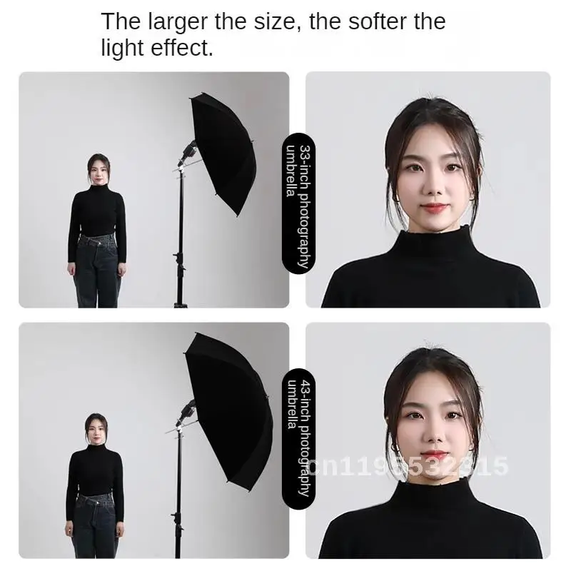 black outside white inside photography umbrella high quality bounce umbrella bounce umbrella dual-tier and detachable soft light