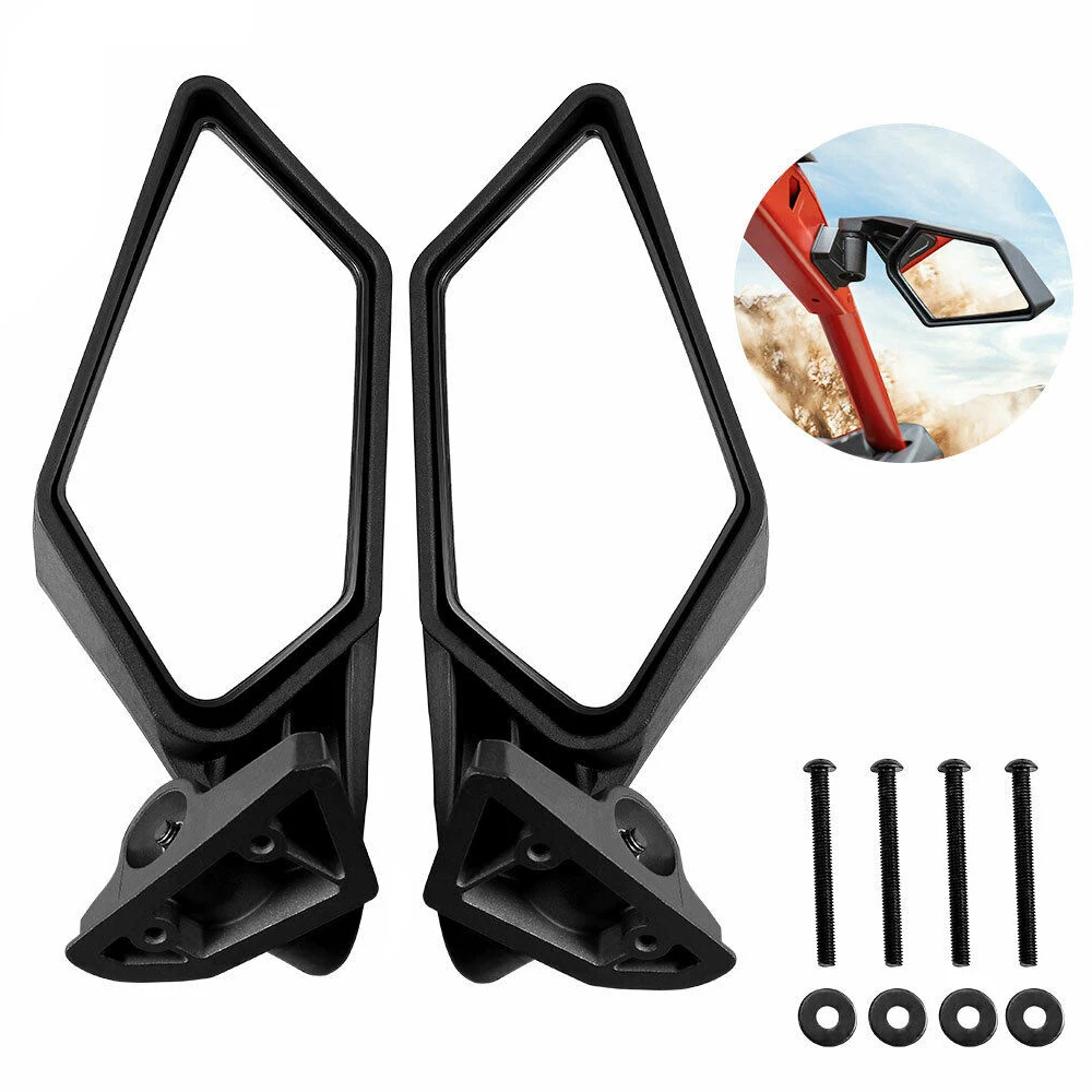 

UTV Side Mirrors For CAN-AM Maverick X3,Max Adjustable Rearview Mirror BRP For Suzuki Quadracer King Quad Rear View Mirror 2018