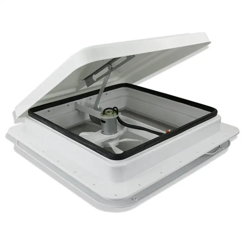 

AA92-RV Ventilation Fan 14 Inch X 14 Inch 12V Powered White Lid Roof Vent Inner Garnish Fan
