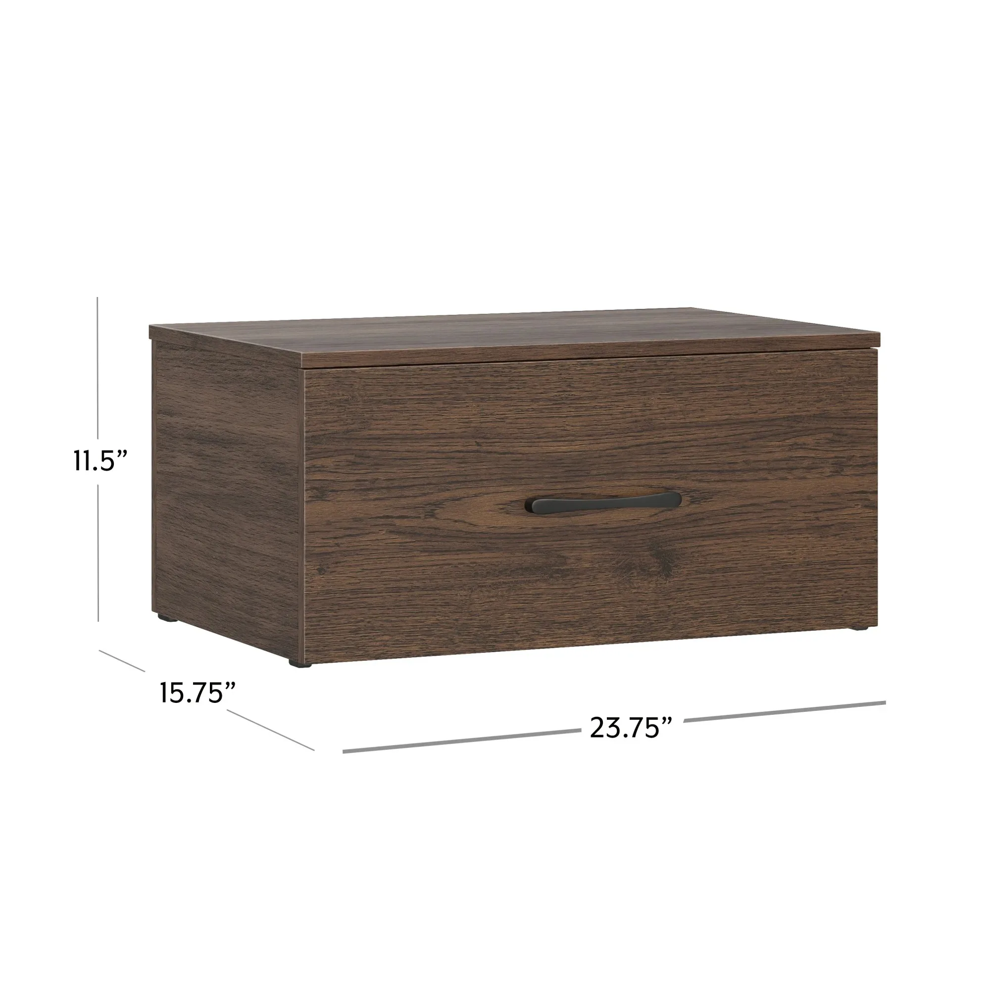 Sistema de almacenamiento modular con un cajón, nogal