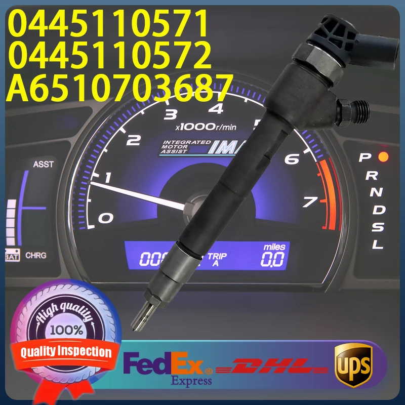 

0445110571 0445110572 A6510703687 Common Rail Injector For Mercedes-Benz Sprinter Vito Engine
