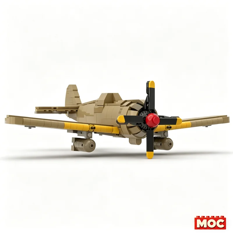 626Pcs Ki-84 Hayate 1:35 Scale Model Custom Building Blocks  Fighter Plane Educational Assembly Toy For Collectors Xmas Gift