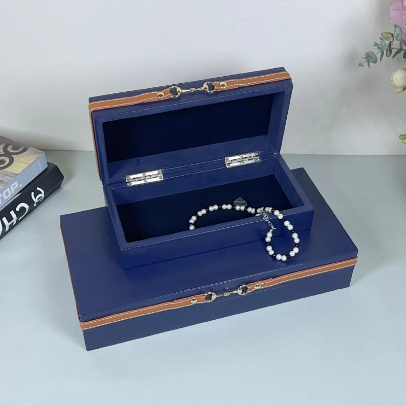 

Кожаная шкатулка для драгоценностей, минималистичная коробка для хранения колец и сережек, роскошные ожерелья, браслет, витрина, упаковочные материалы для ювелирных изделий