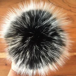 Diy pele de cachorro guaxinim pompons de pele de raposa real pompons de pele de vison pom pompons para luvas de cachecol chapéus decoração de pele grande pom para chapéu 15cm