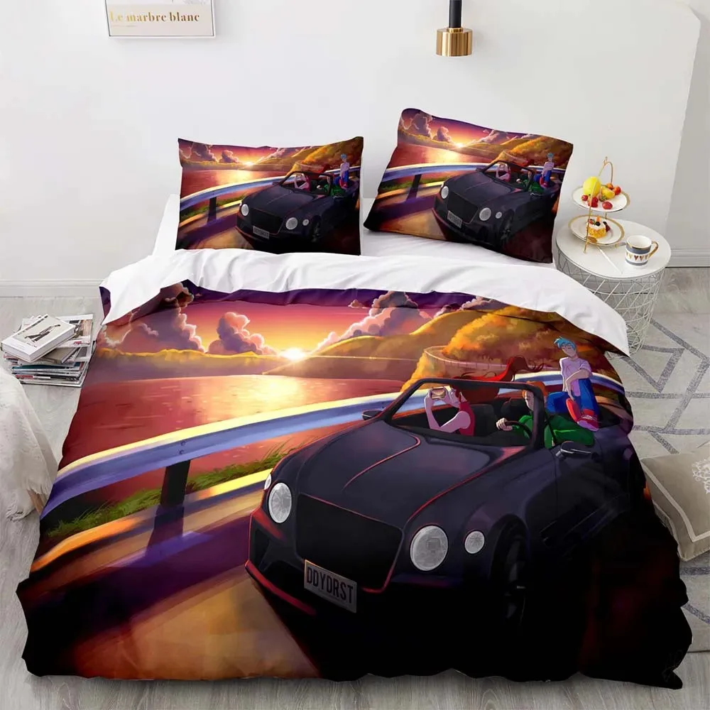 3D Print Anime Friday Night Funkin Bedding Set Single Twin Full Queen King Size Kawaii Bed Set Adult Kid Bedroom Duvetcover Sets