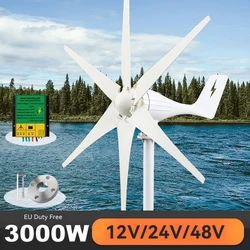 Windmill-発電機用タービン発電機,mpt,ハイブリッド充電コントローラー,農場および家庭用,3 6 8ブレード,12v,24v,48v,3000w,3kw,2000w