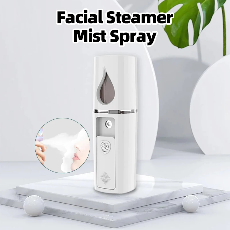 

Nano Mist Sprayer Facial Steamer Face Moisturizing Hydrating Beauty Nebulizer Skin Care Mini Cooler Humidifier USB Rechargeable