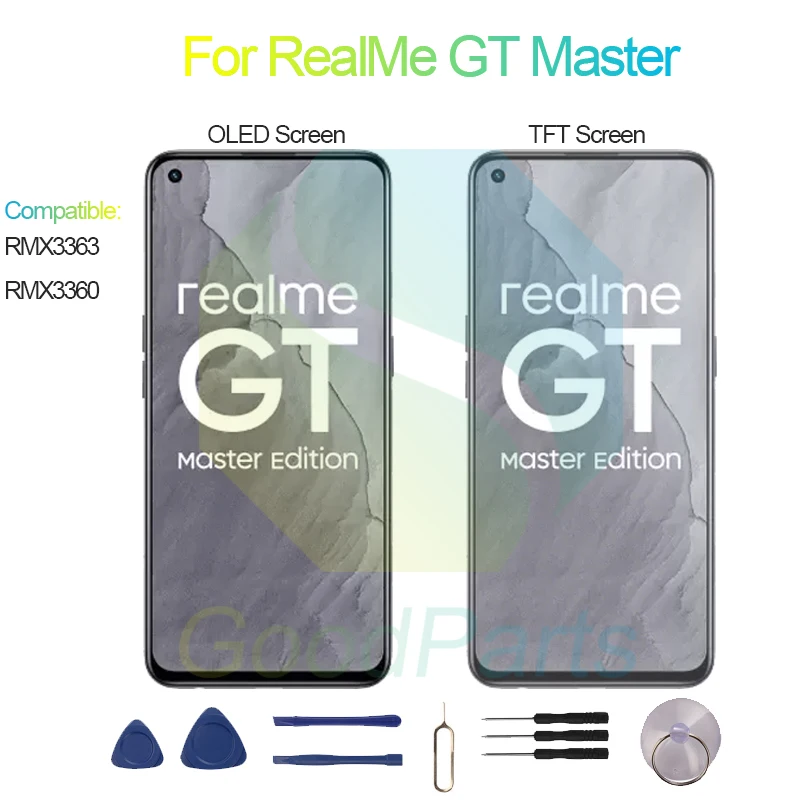 Per RealMe GT Master Display LCD RMX3363, RMX3360 per RealMe GT Master Touch Digitizer Assembly sostituzione