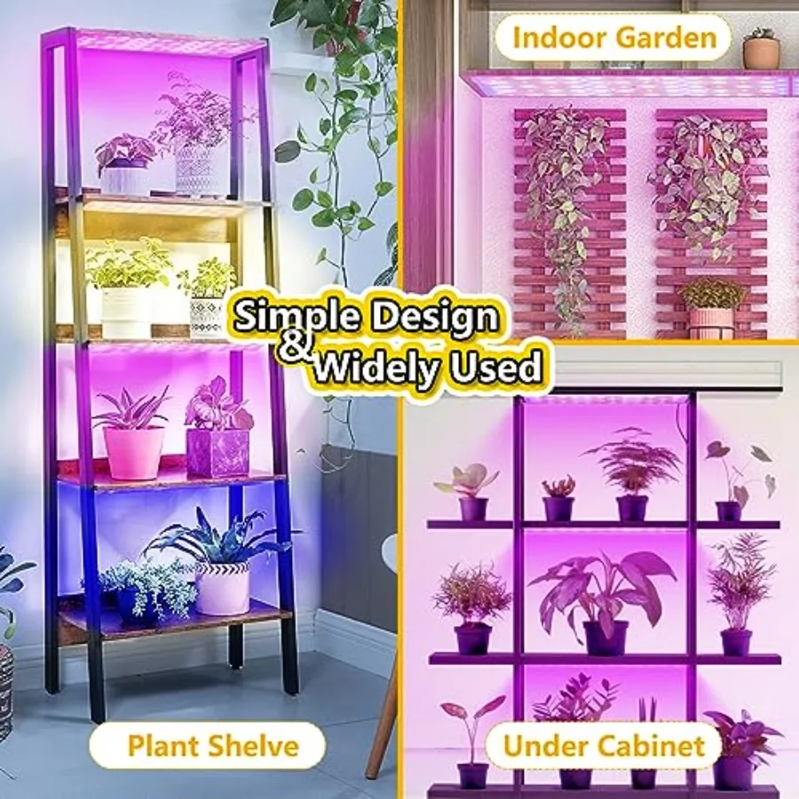 Grow Light 40W Ultra-Thin LED Grow Lights for Indoor Plants Full Spectrum 4/8/12H Timer Plant Light Panel 304 LEDs Under Cabine