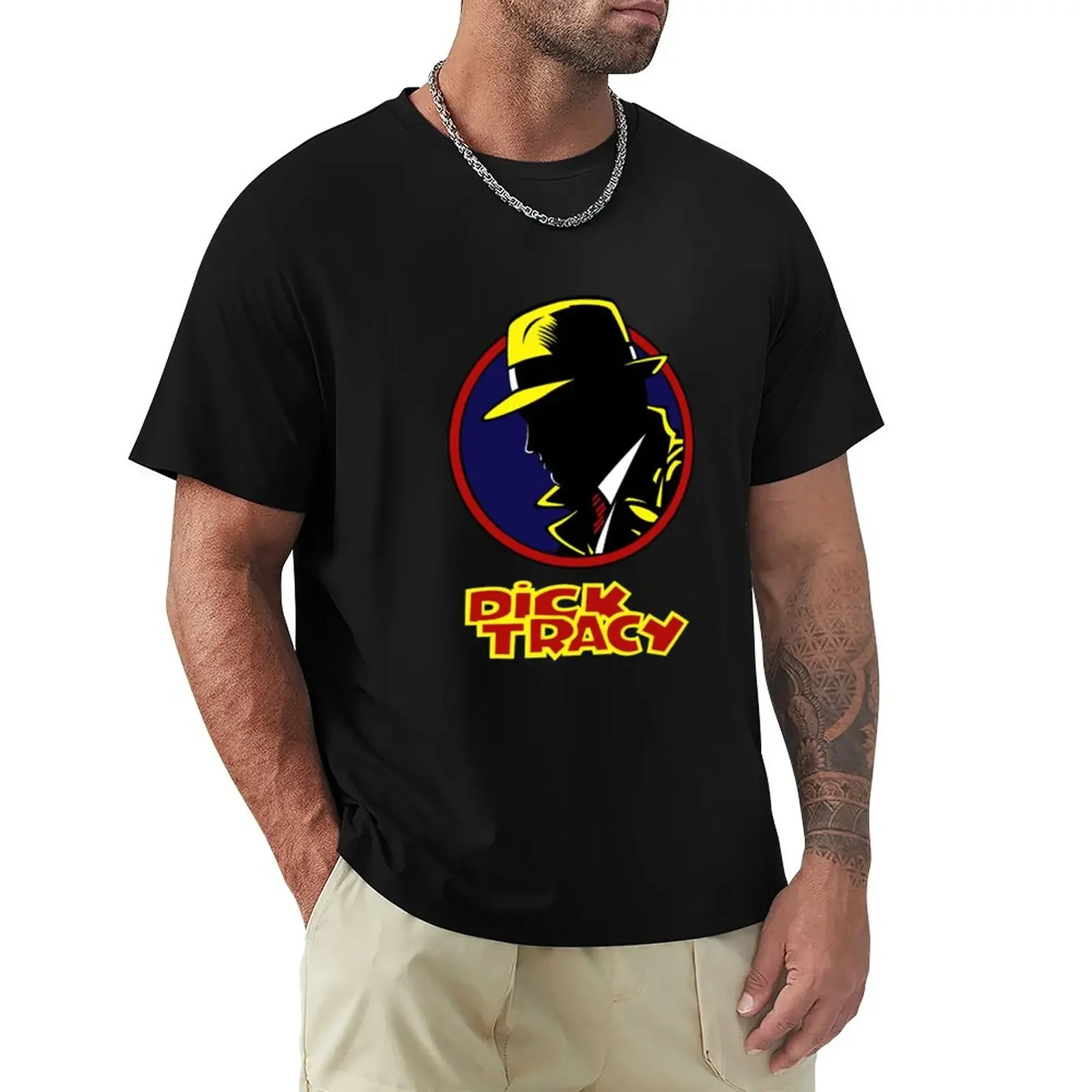 Camiseta de Dick Tracy para hombre, camisetas divertidas de secado rápido, ropa de verano, ropa estética, 1990