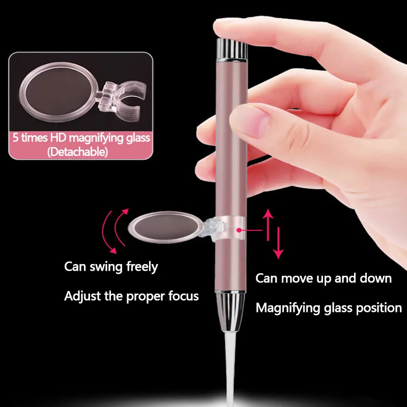 LED FlashLight Earpick Baby Ear Cleaner Endoscope Penlight Spoon Cleaning Ear Curette Light Spoon with Magnifier Ear Wax Removal