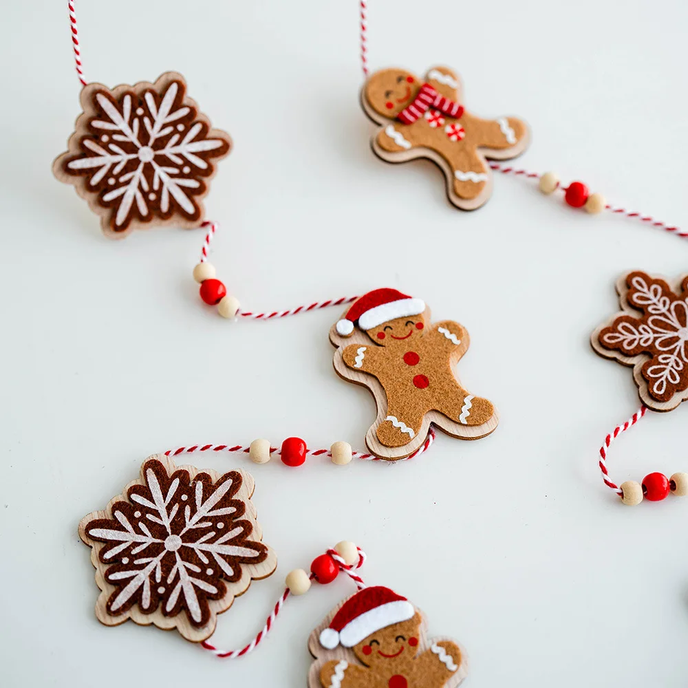 Lebkuchenmann-Wanddekoration, Ornamente für den Weihnachtsbaum, Wandbehang, für Zuhause, Garten, Büro, Dekoration, Schlafzimmer, Party-Dekoration