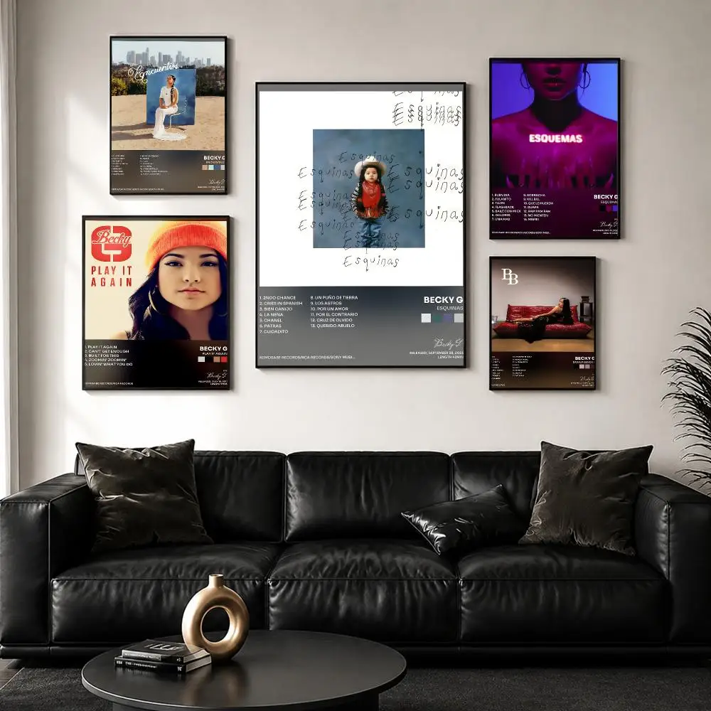 Pop Singer B-Becky G Poster Wall Art Print Sticker for Bedroom Living Room Dorm Office Modern Home Decor