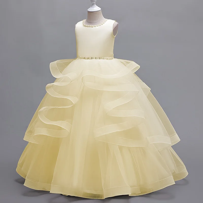 

Child Girl Wedding Dress Formal Dresses on Offer Liquidation Girl Children's Party Dress Kid's Festa Junina Dresses Elegant